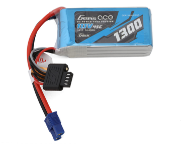 Gens Ace G-Tech Smart 3S LiPo Battery 45C (11.1V/1300mAh) w/EC3 Connector