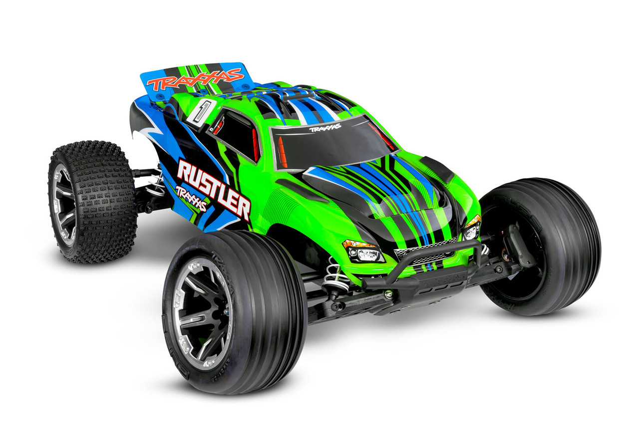 Traxxas Rustler BL-2s HD 1/10 RTR 2WD Brushless Stadium Truck (Green) w/BL-2s ESC & TQ 2.4GHz Radio