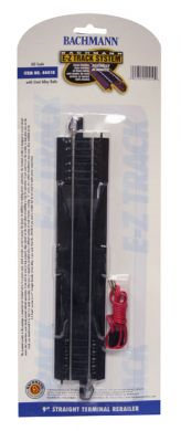 Bachmann E-Z Track Steel 9" Straight Terminal Rerailer w/Wire (HO Scale)