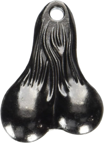 HOT RACING HRAACC6901 METAL DANGLER BALLS TRUCK NUTS: BLACK CHROME