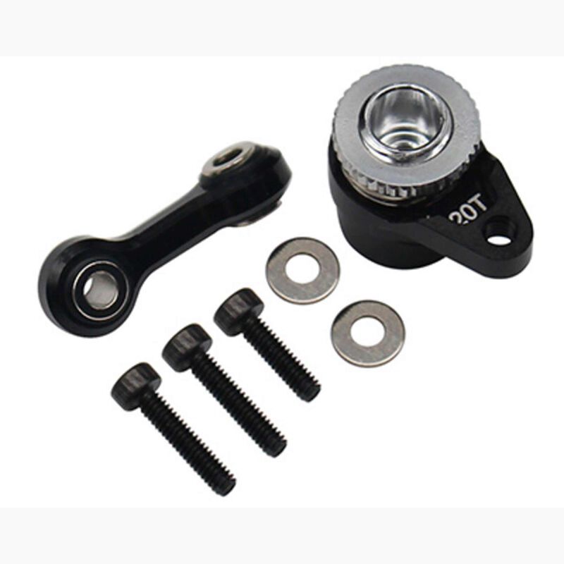 Hot Racing Arrma Grom Aluminum Servo Saver Set (Black) (20T)
