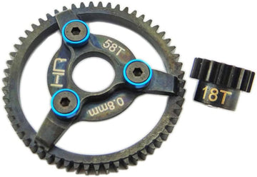 Hot Racing 32P Steel Pinion & Spur Gear Set 18T/58T For Slash, Rustler, Stampede, Bandit