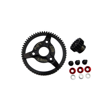 Hot Racing 32P Steel Pinion & Spur Gear Set (Red) (18T/60T) For Slash, Rustler, Stampede, Bandit