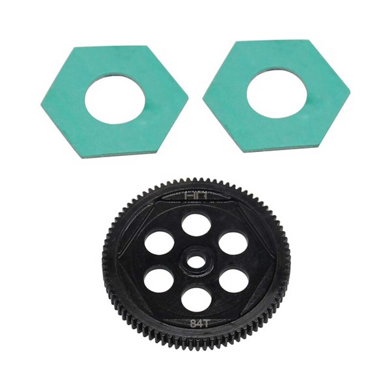 HOT RACING HRASTTX848 STEEL SPUR GEAR & SLIPPER PADS 48P 84T: 22S