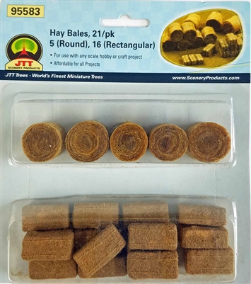 JTT Scenery Hay Bales, 3/4"- 1" (21)