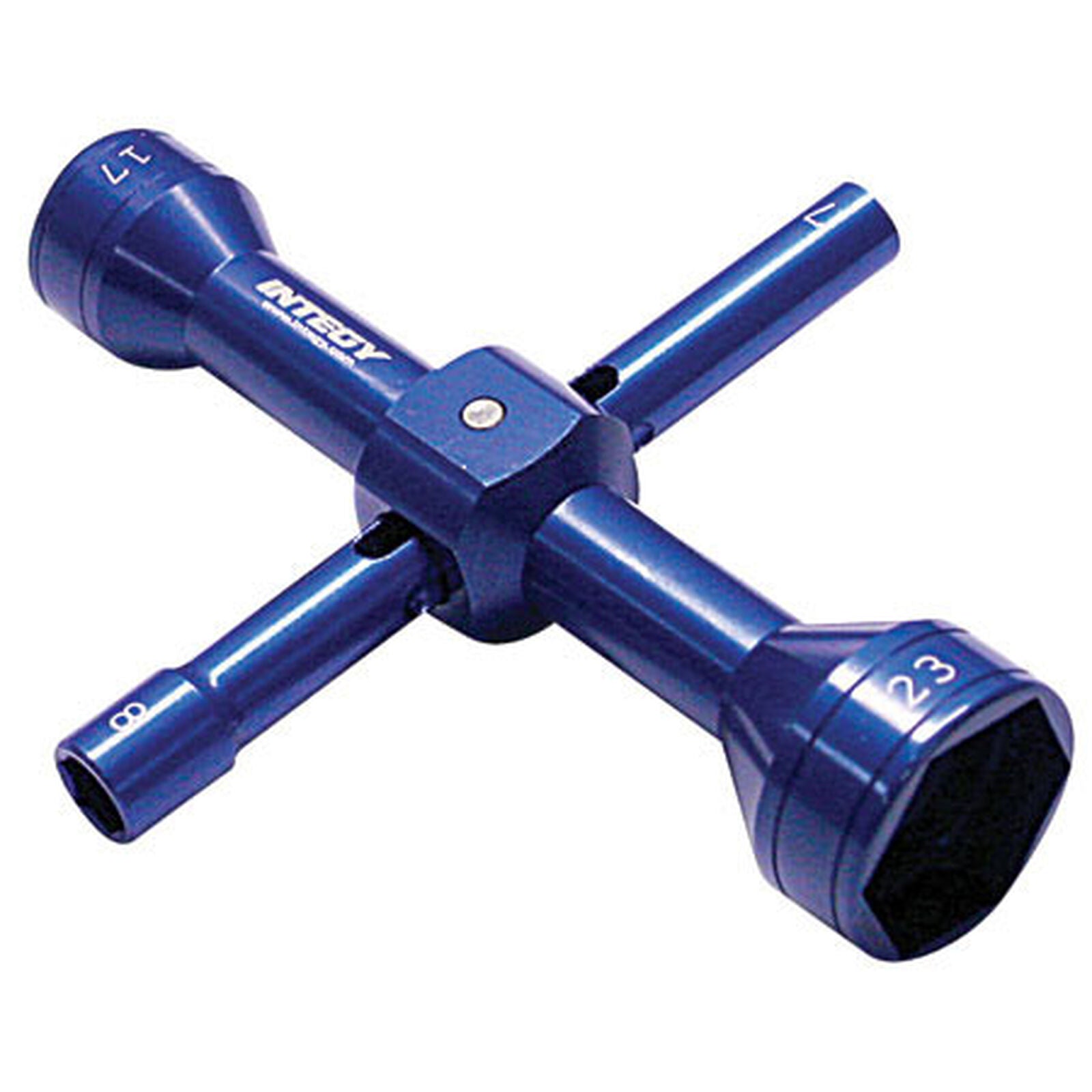 Quad Hex Socket Wrench 7, 8, 1, 23mm, Blue