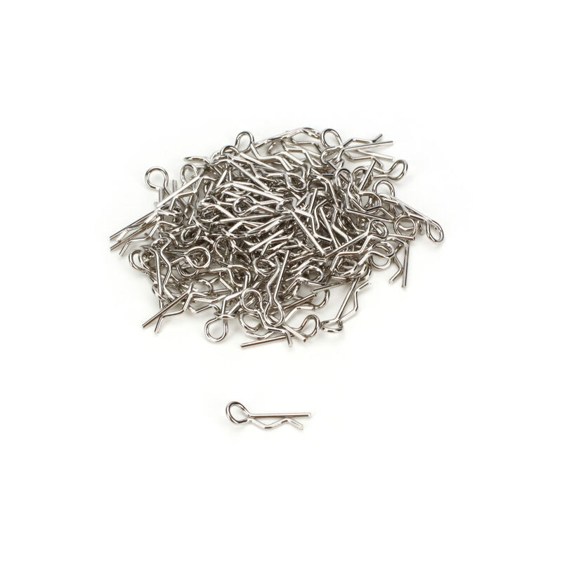 Bent Up Body Clip (100), Silver: 1/10