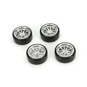 Team Integy Type V Drift Wheel & Tire Set (Chrome) (4)