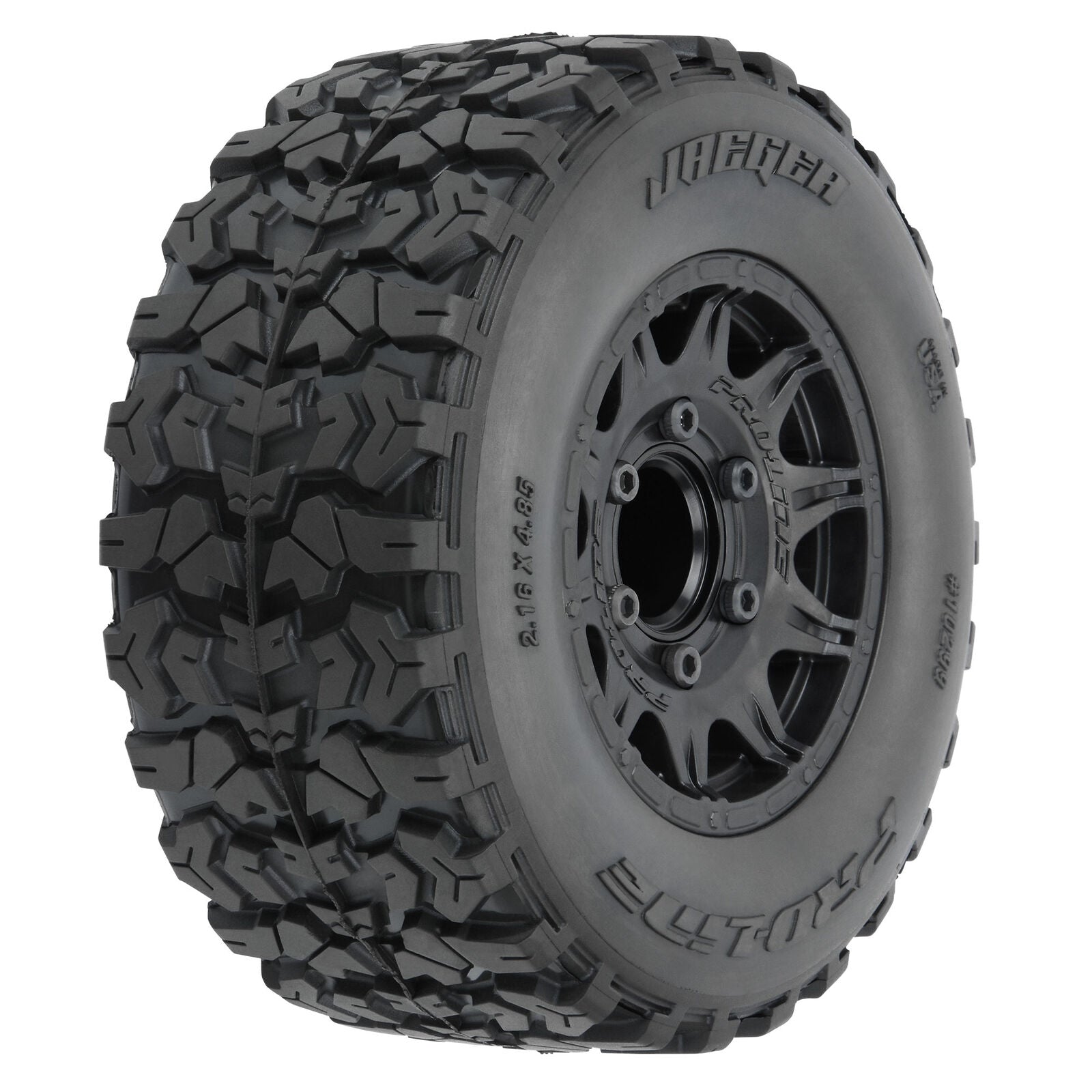 1/10 Jaeger HP BELTED F/R 2.8" MT Tires MTD 12mm/14mm Black Raid (2)