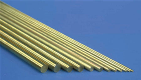 K & S 8159 Solid Brass Rod .020" O.D. 12" Long Pkg(5)