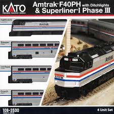 N F40PH/Superliner Amtrak 4pc Set