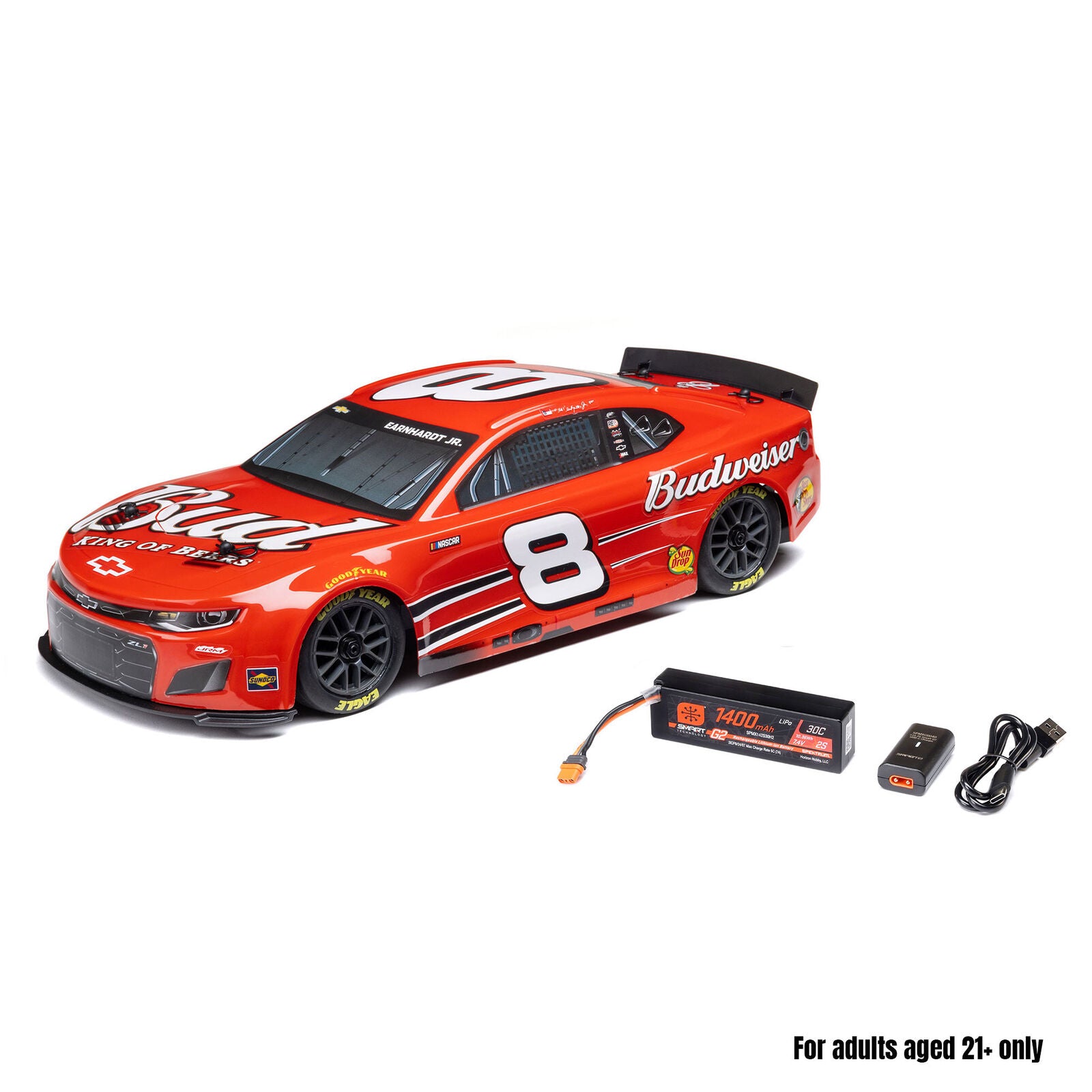 1/12 Losi NASCAR Dale Earnhardt Jr. No. 8 Budweiser (Battery & Charger Included)