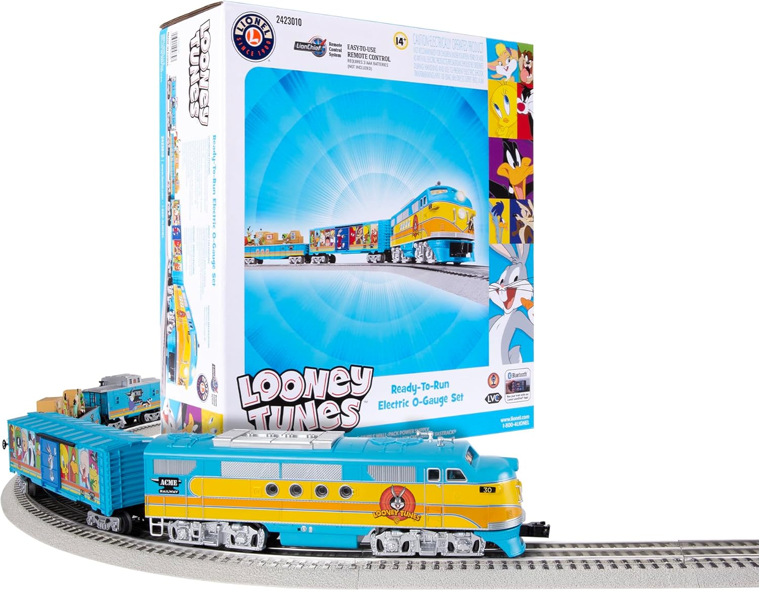 Lionel Looney Tunes Freight LionChief 5.0 Electric O Gauge Train Set with Bluetooth & Remote