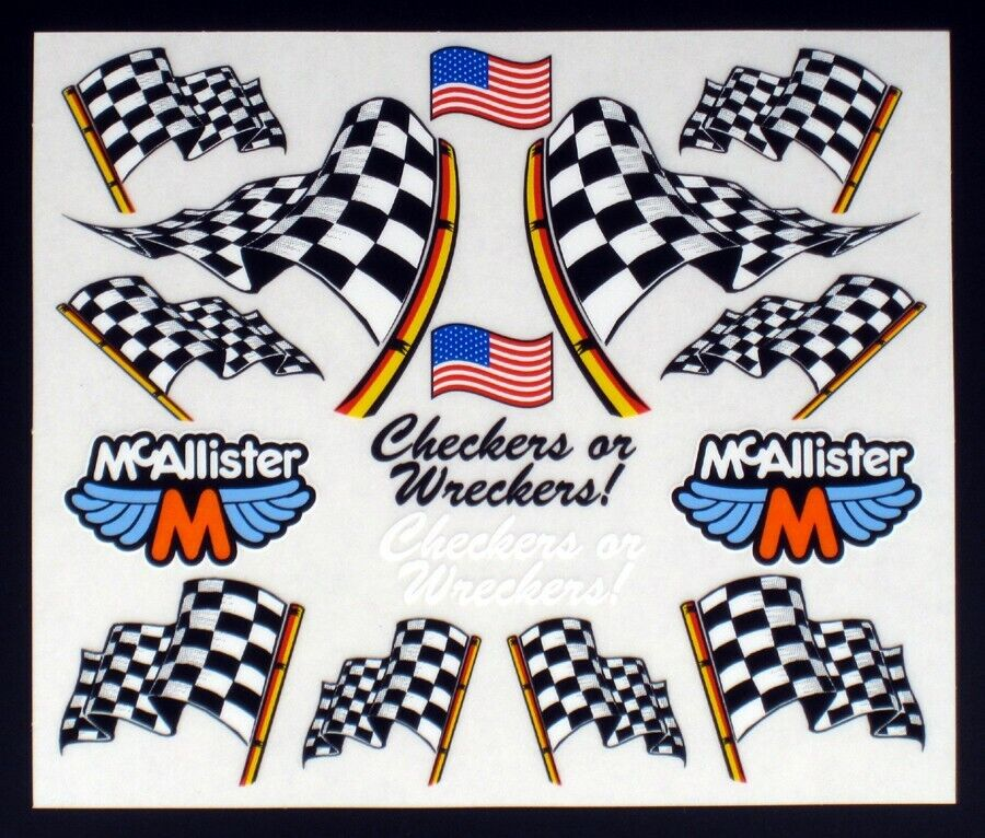 CHECKERED FLAGS DECAL SET