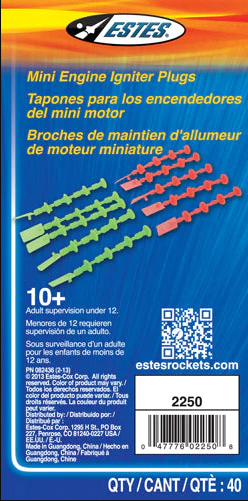 Estes 1 4A 1 2A A3 A10 Starter Plugs (5 Orange 5 Green)