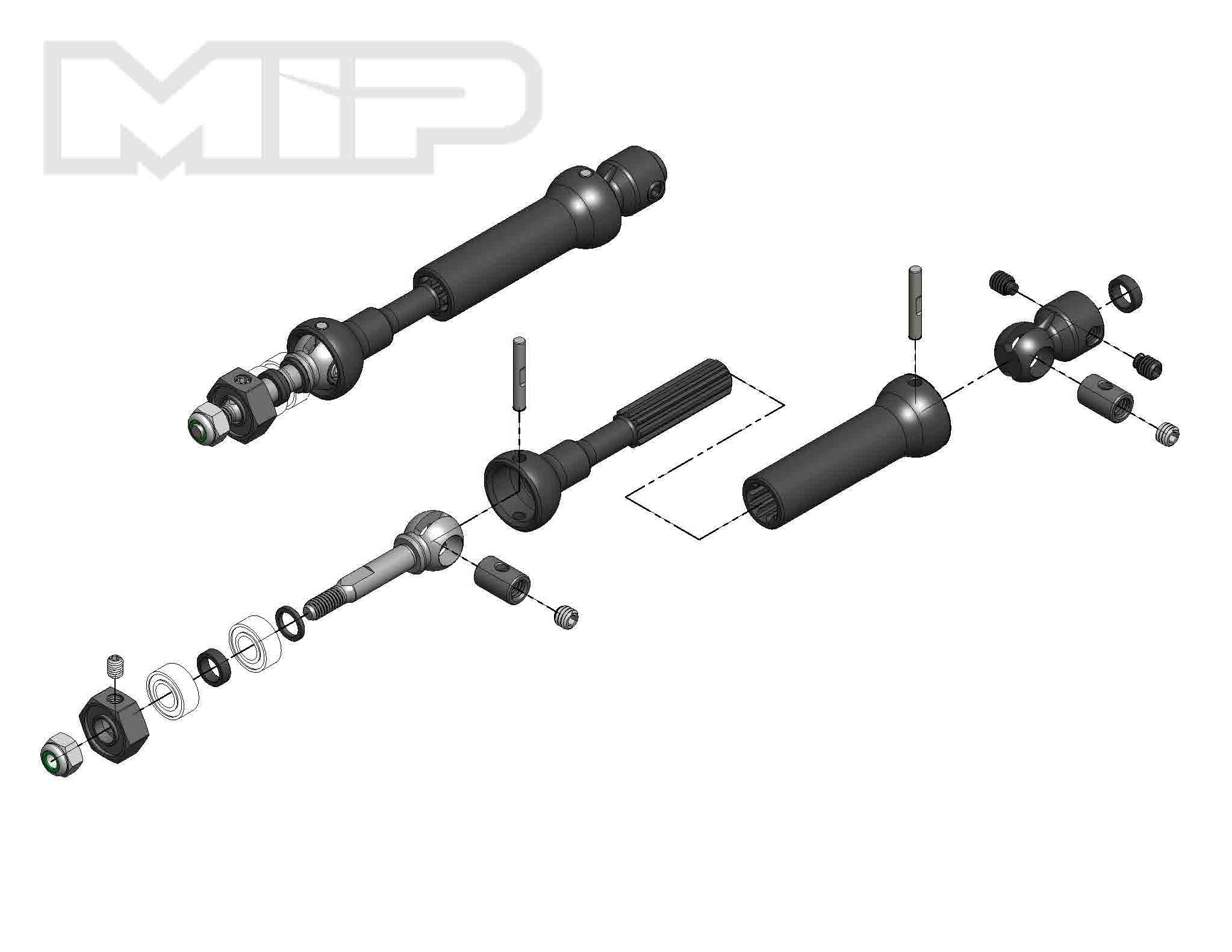 MIP Traxxas X-Duty Rear CVD Drive Kit