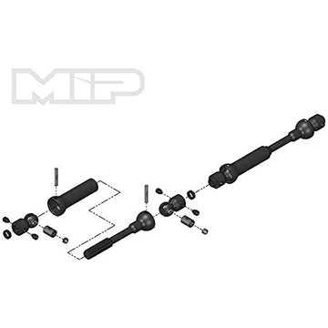 MIP X-Duty™, Center Drive Kit, 110mm x 135mm w/ 5mm Hubs, Axial SCX10 Deadbolt