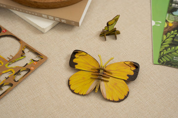 MakeBug C0008 Bring Nature Home Common Grass Yellow Butterfly 3D Kraft Paper Puzzle