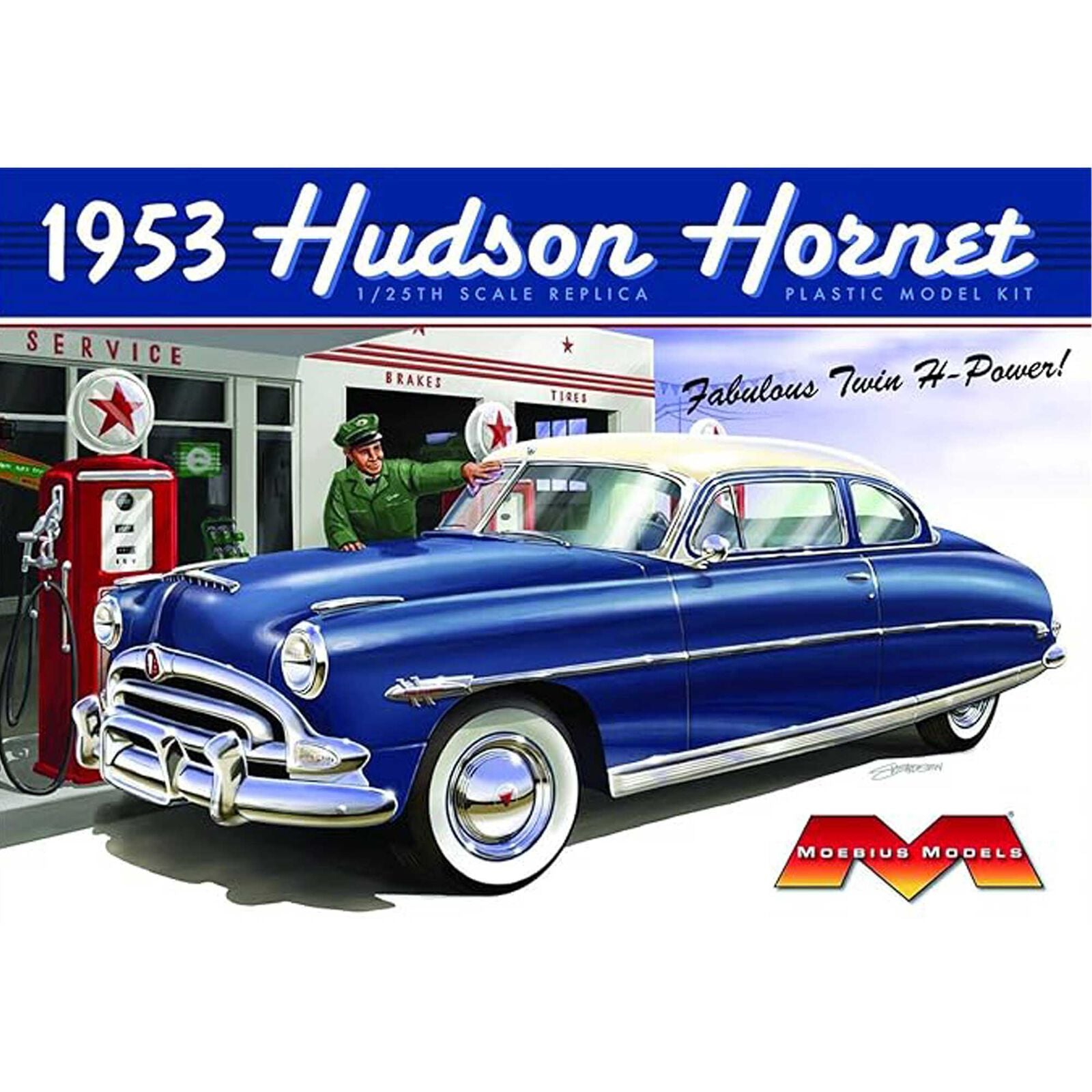 Moebius Models #1200 1:25 1953 Hudson Hornet