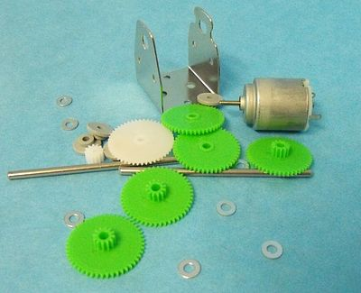 Motor Gear Set & RE140 Motor w/Mounting Plate