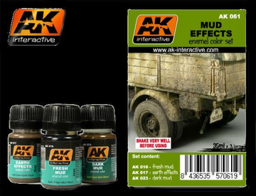 AK Interactive Mud Effects Enamel Paint Set