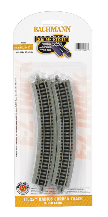 N Scale Bachmann E-Z 11.25" Radius Curve Bulk