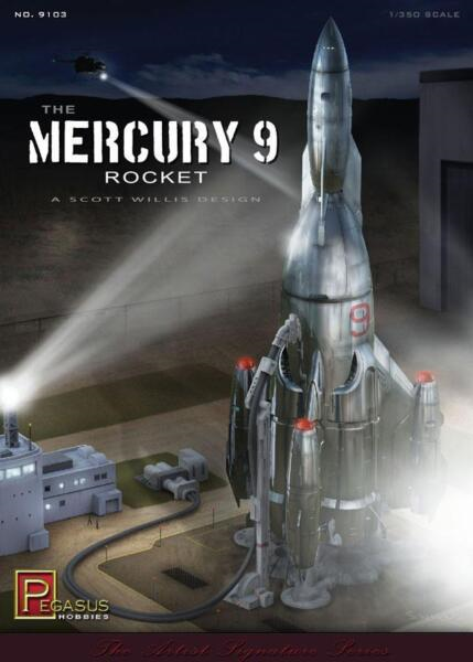 Pegasus Hobbies 9103 1/350 Mercury 9 Rocket