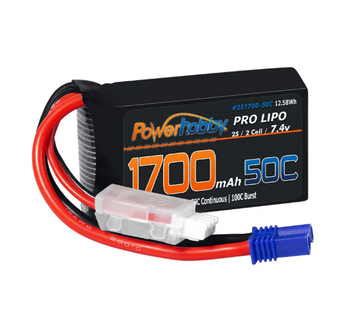 Powerhobby PHB2S170050EC2 Powerhobby 2S 1700mAh 50C LiPo Battery w EC2 Plug : Losi Mini-B