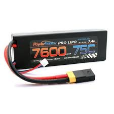 Powerhobby 2s 7.4v 7600mah 75c Lipo Battery w XT60 Plug + Adapter