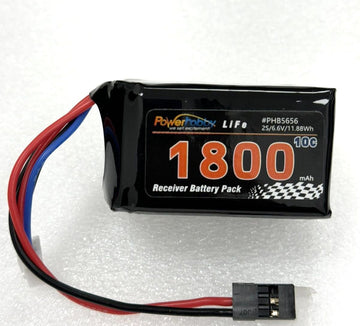 Power Hobby LiFe 6.6V 1800mah 10C Hump Receiver Battery Pack (Kyosho)
