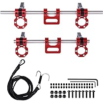 Powerhobby Aluminum Adjustable Front Rear Fairlead Bumpers 1/10 Rock Crawler Red