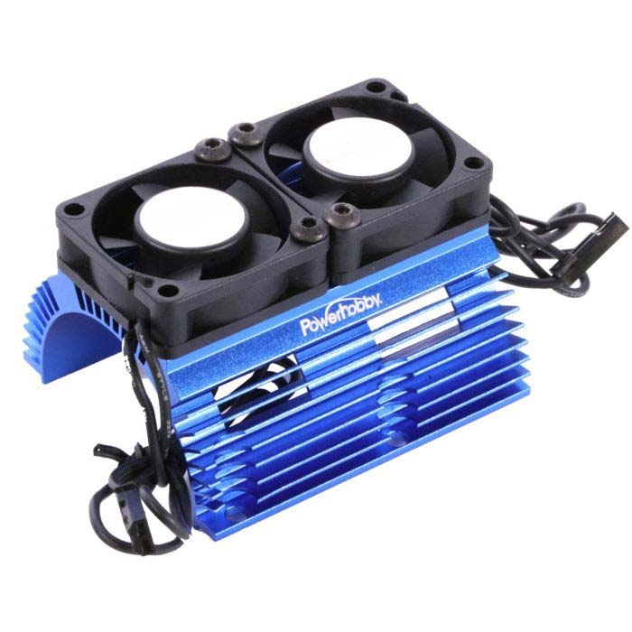 Power Hobby Power Hobby Heat Sink w Twin Tornado High Speed Fans PH1289BLUE