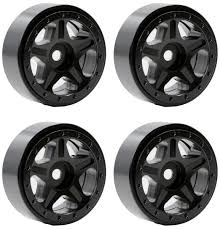 Powerhobby Z2 1.0" Aluminum Beadlock Crawler Wheels Black 1/24 Axial SCX24 C10