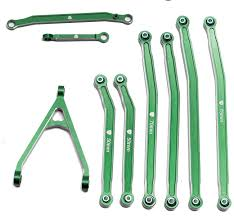 Powerhobby Axial SCX24 Jeep Gladiator Aluminum High Clearance Chassis Links Green