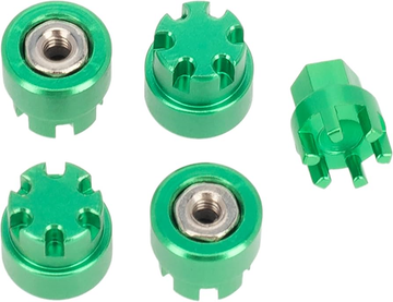 Powerhobby Aluminum M2 Wheel Nuts Cap for 1/24 Axial SCX24 Jeep C10 Bronco Green