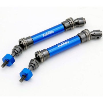 Powerhobby Front Steel Driveshaft / CVD Blue FOR Traxxas Slash / Stampede 4x4