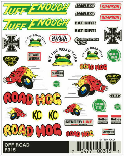 Pinecar Off-Road Dry Transfer Decals