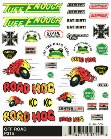 Pinecar Off-Road Dry Transfer Decals