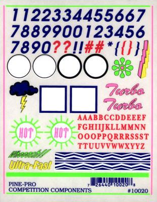 10020 Numbers & Letters Decal