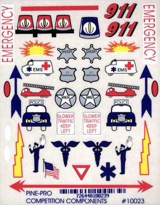 10023 Emergency Vehicle Decal