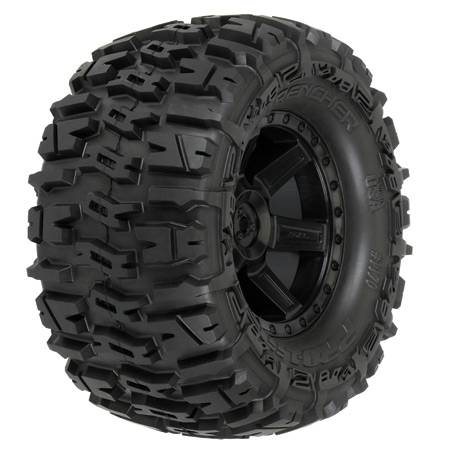 Trnch Pro-Line Trencher 2.8" All Terrain Mounted Rear Tires & Wheels, Black (2)