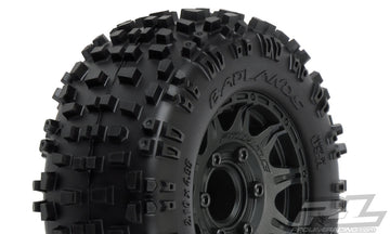 Pro-Line 1173-10 Badlands 2.8" Pre-Mounted w/Raid Electric Rear Wheels (M2) (Black) (2)