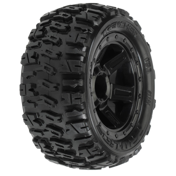 1/16 Trencher M2 Fr/Rr 2.2" Tires Mounted 12mm Blk Desperado (2)