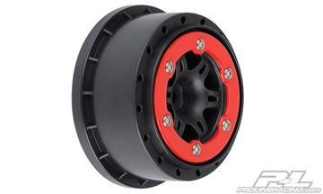 1/10 Split Six Rear 2.2"/3.0" 12mm Short Course Wheels (2) Red/Black