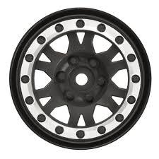 1/10 Impulse Front/Rear 1.9" 12mm Crawling Wheels (2) Black/Silver