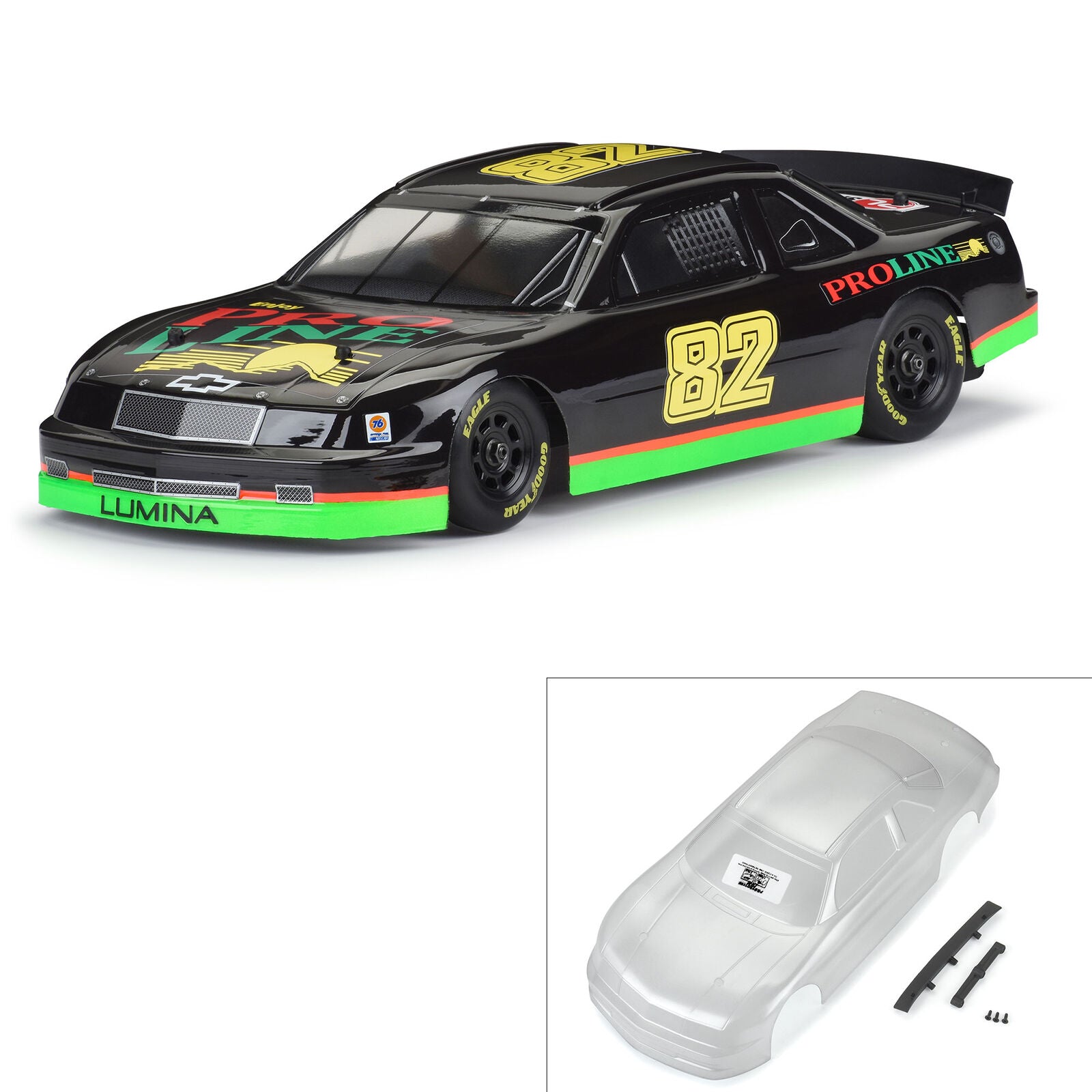 1/12 Pre-Cut 1990 Chevy Lumina Clear Body: Losi NASCAR