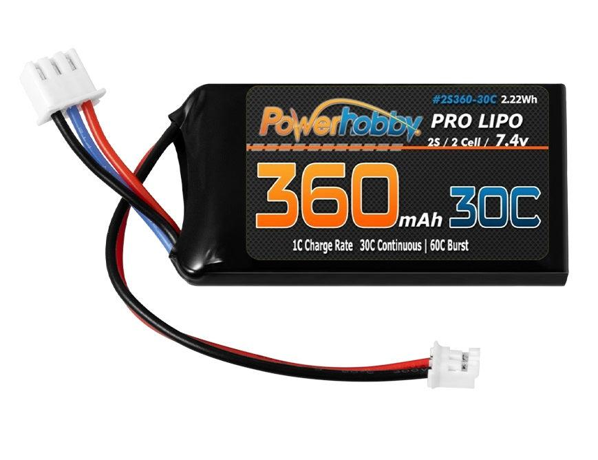 Power Hobby 360mAh 2S 30C LiPo Battery: Axial SCX24