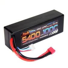 Power Hobby 3S 11.1V 5400MAH 100C Hard Case Lipo Battery, w/ Deans Connector