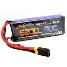 Power Hobby 5200mAh 14.8V 4S 50C LiPo Battery with Hardwired XT60 Connector w/HC Adapter