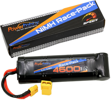 Power Hobby 8.4V 7-Cell 4600mah Nimh Flat Battery Pack w XT60 + Adapter